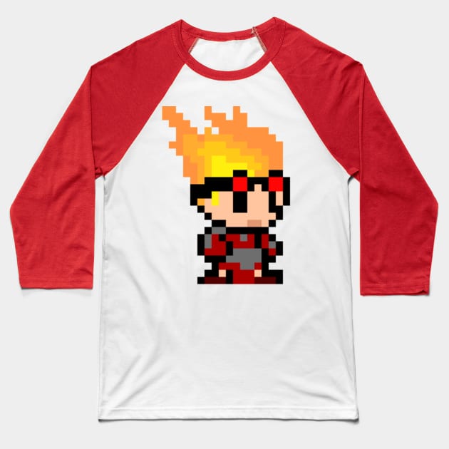 pixelated chandra Baseball T-Shirt by sweendle